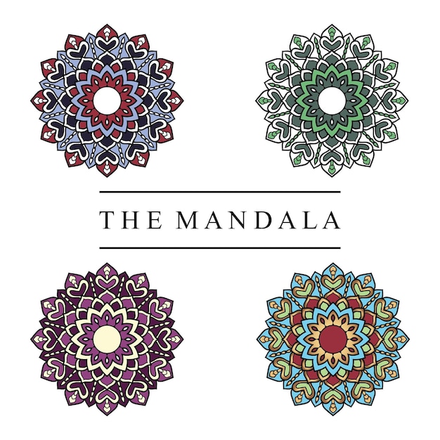 Diseño de plantilla de logotipo de icono de mandala