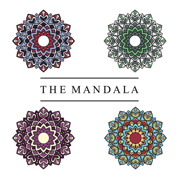 Diseño de plantilla de logotipo de icono de mandala