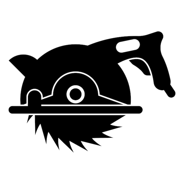 Diseño de plantilla de logotipo de icono de sierra