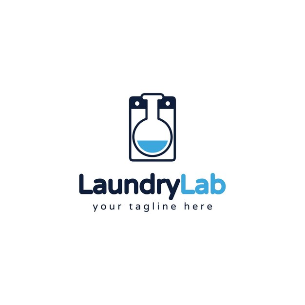 Diseño de plantilla de logotipo de laboratorio de lavandería