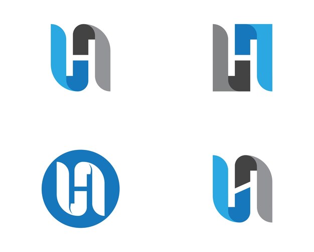 Diseño de plantilla de logotipo letra H