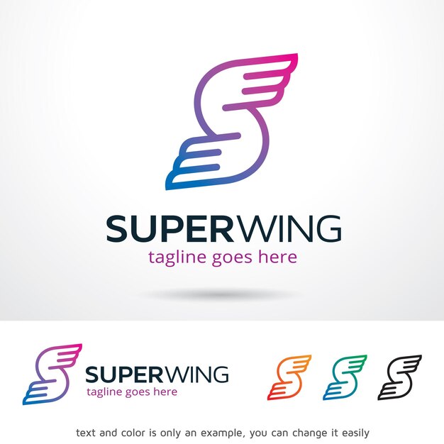 diseño de plantilla del logotipo de la letra s wing