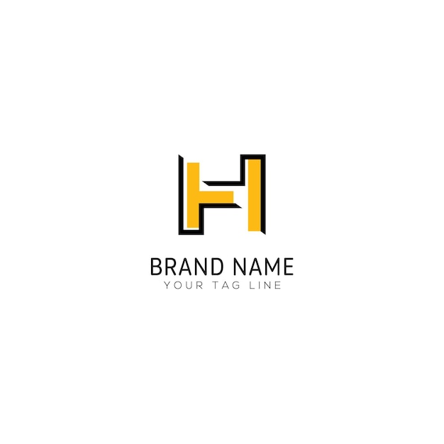 Vector diseño de plantilla de logotipo de letras iniciales h en múltiples formas elementos de plantilla de diseño de icono de logotipo 'eps'