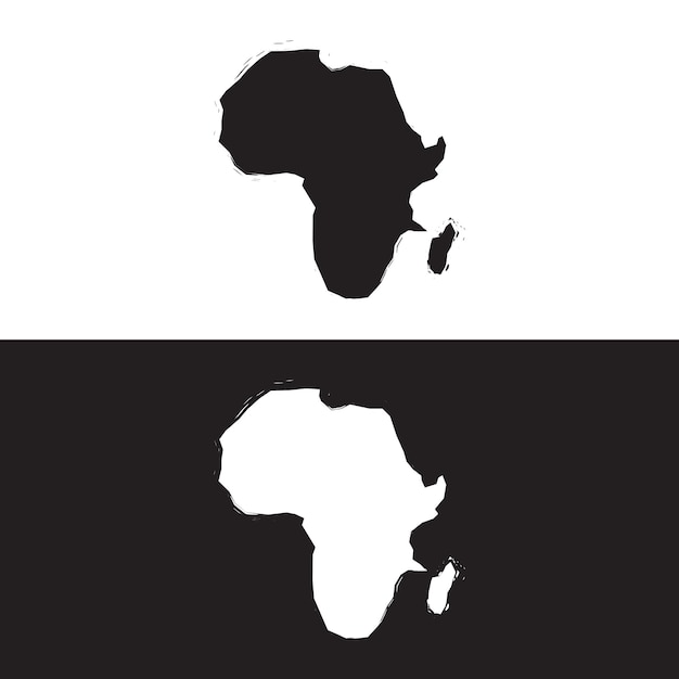 Vector diseño de plantilla de logotipo de mapa de continente africano abstracto viajes y excursiones en áfrica con concepto de diseño vectorial