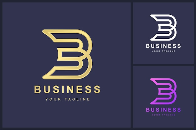 Diseño de plantilla de logotipo minimalista letra B
