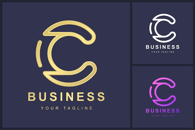Diseño de plantilla de logotipo minimalista letra C