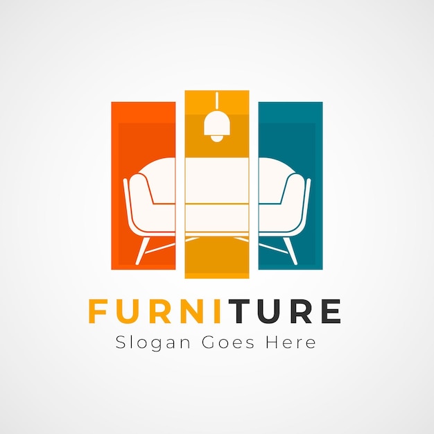 Diseño de plantilla de logotipo de muebles