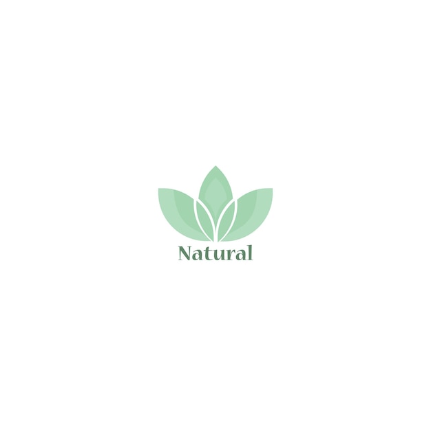 Diseño de plantilla de logotipo natural.