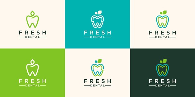 Diseño de plantilla de logotipo de naturaleza dental