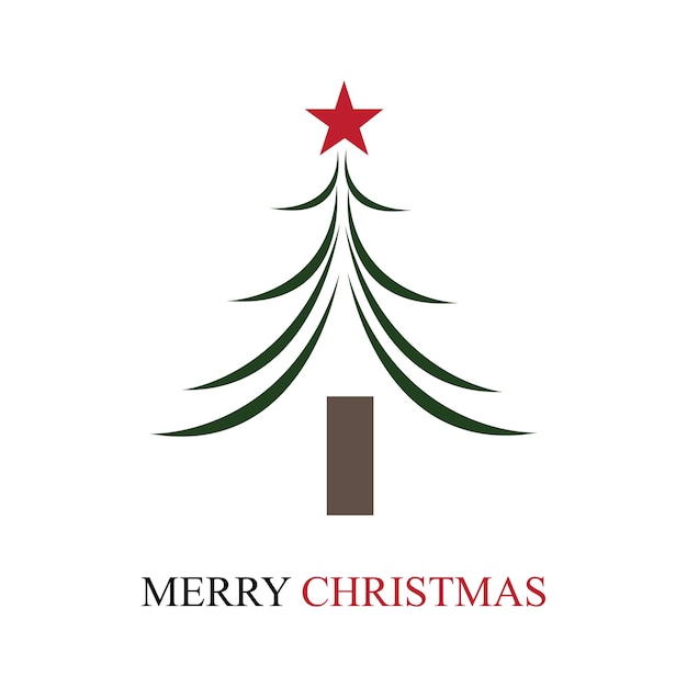 Diseño de plantilla de logotipo o símbolo de Feliz Navidad