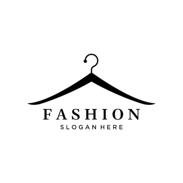 Vector diseño de plantilla de logotipo de percha simple con idealogo creativo para boutique de negocios belleza de moda