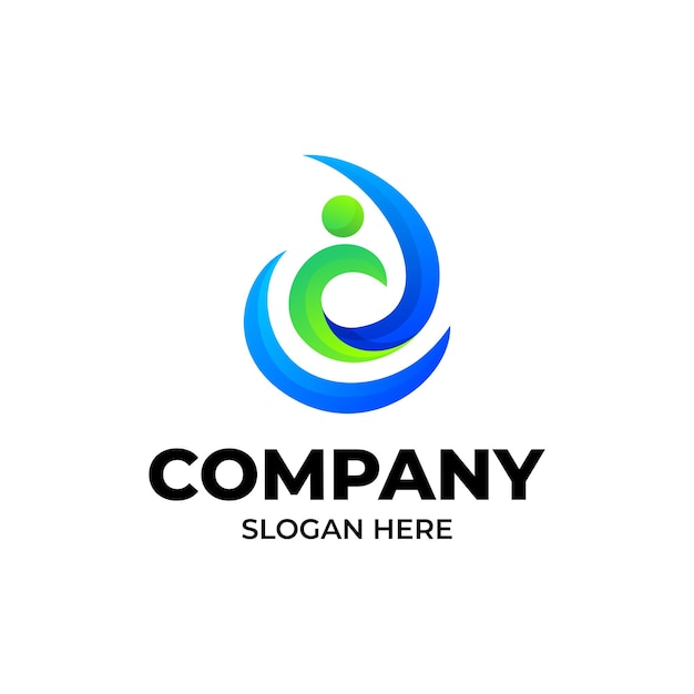 Diseño de plantilla de logotipo de personas