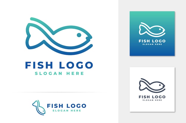 Diseño de plantilla de logotipo de pescado