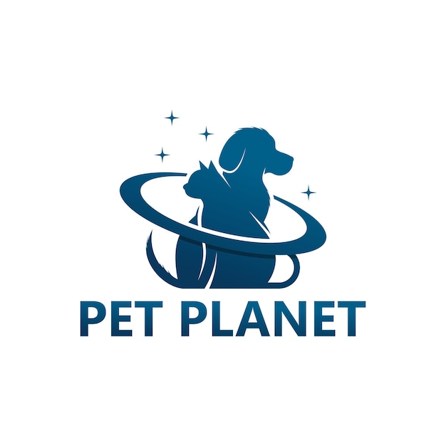 Diseño de plantilla de logotipo de pet planet