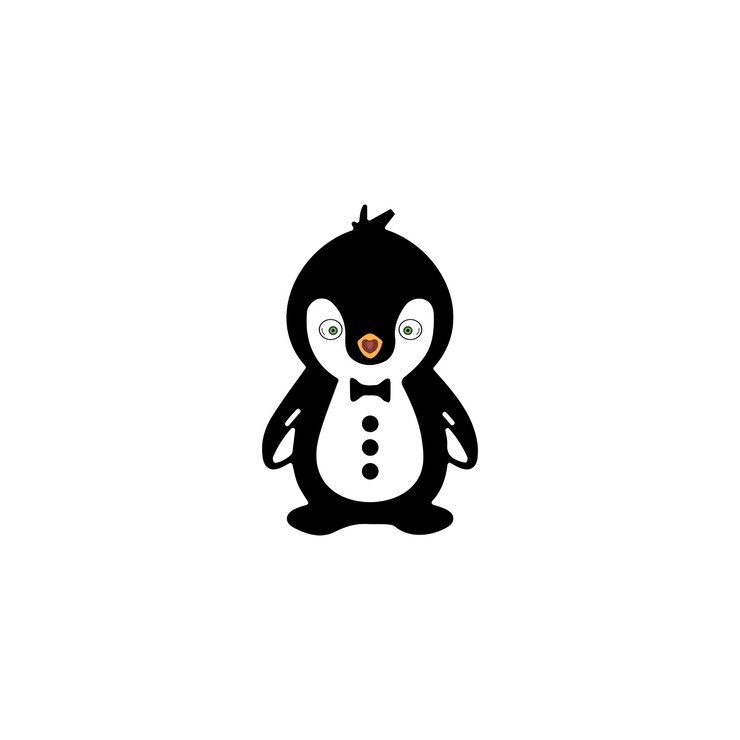 Vector diseño de plantilla de logotipo de pingüino