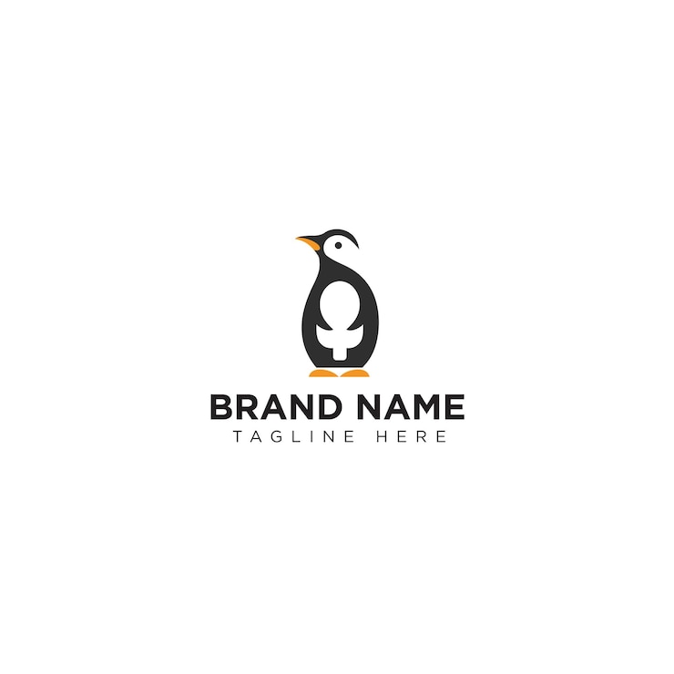 diseño de plantilla de logotipo de pingüino