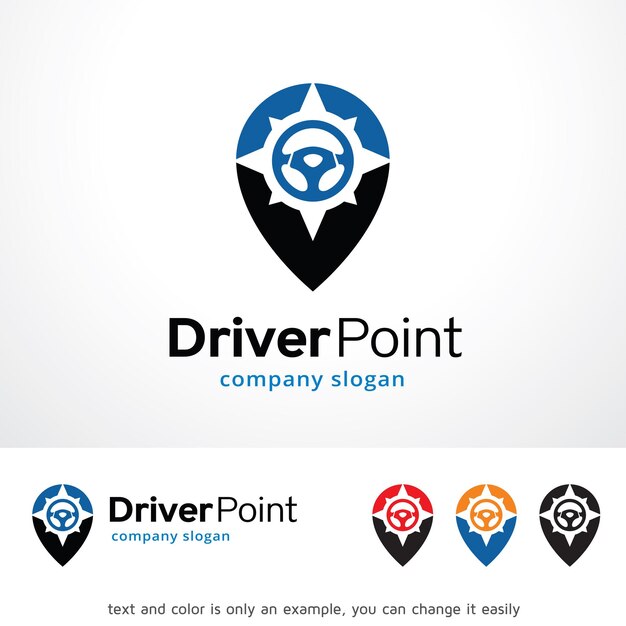 Diseño de plantilla de logotipo de punto de controlador Vector Emblem Diseño de concepto Símbolo creativo Icono