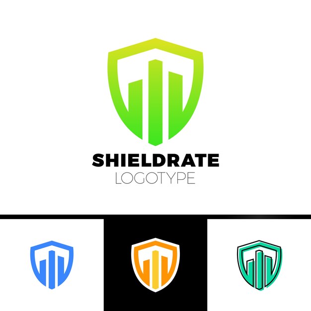 Diseño de plantilla de logotipo seguro de rate shield