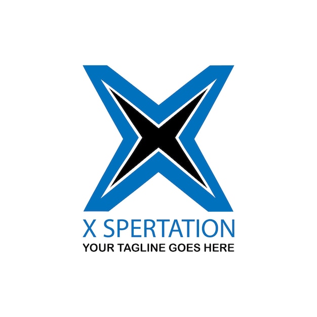 Diseño de plantilla de logotipo de separación de X