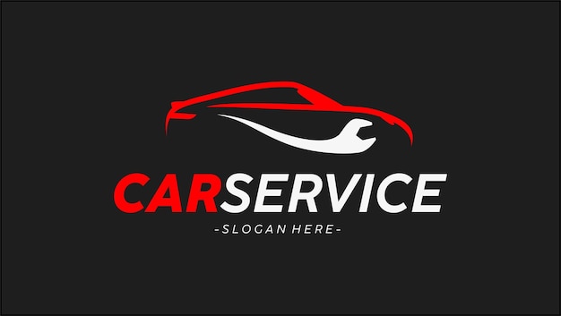 Diseño de plantilla de logotipo de servicio de automóviles simple
