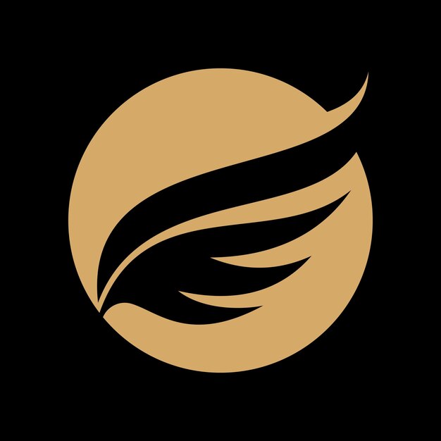 Diseño de plantilla de logotipo de símbolo de alas con concepto de elemento creativo