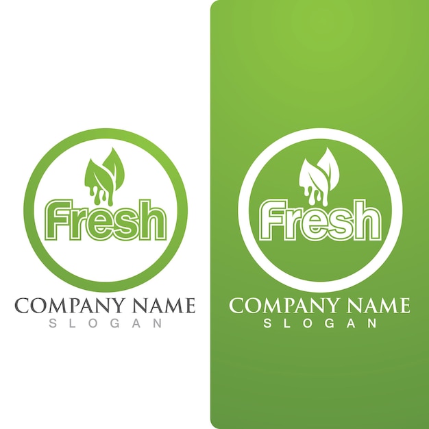 Vector diseño de plantilla de logotipo y símbolo fresco