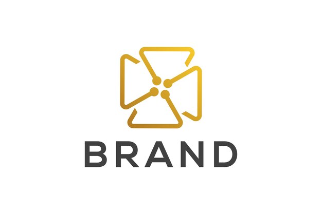 Diseño de la plantilla del logotipo de la tecnología ss