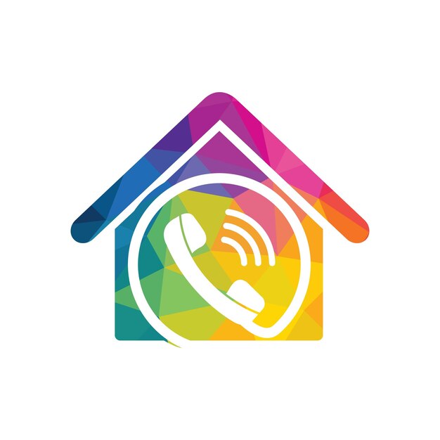 Diseño de plantilla de logotipo de teléfono residencial
