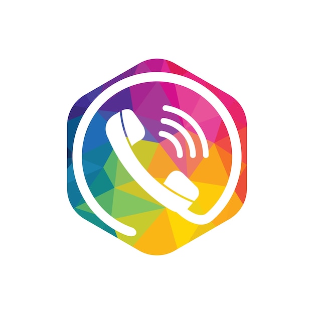 Diseño de plantilla de logotipo de teléfono