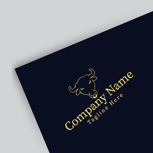 El diseño de plantilla de logotipo de toro
