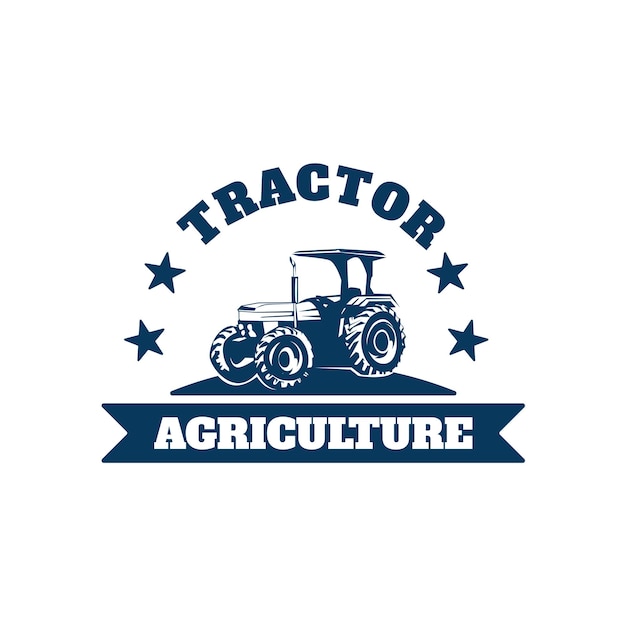 Diseño de plantilla de logotipo de tractor agrícola