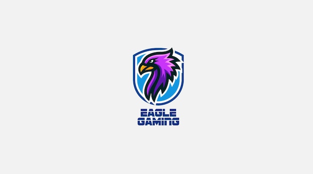 Diseño de plantilla de logotipo de vector de juego premium Eagle
