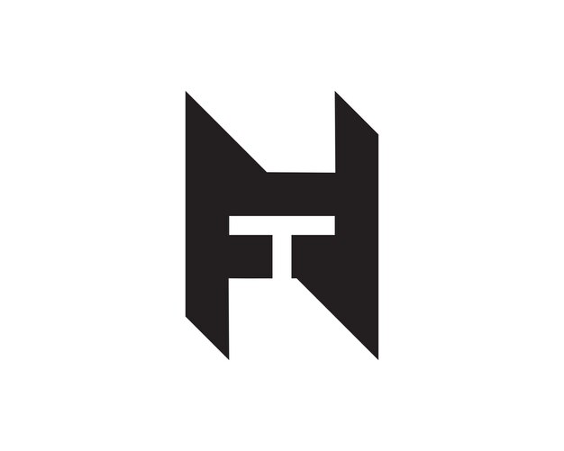 Diseño de la plantilla del logotipo del vector de letras ht