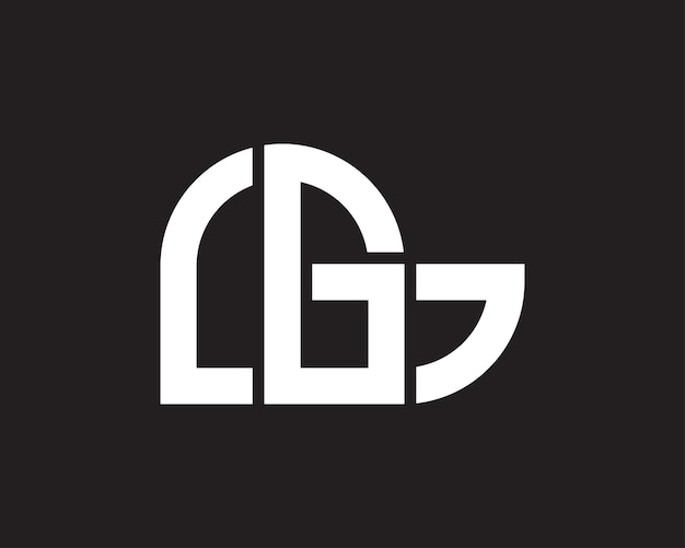 Diseño de la plantilla del logotipo del vector de letras lgg