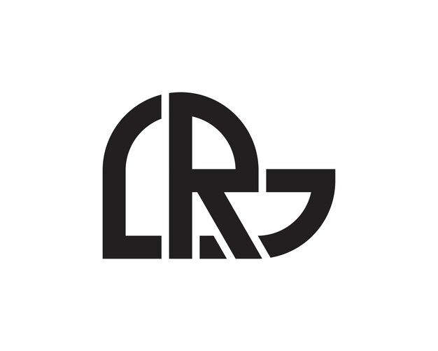 Diseño de plantilla de logotipo del vector de letras lrg