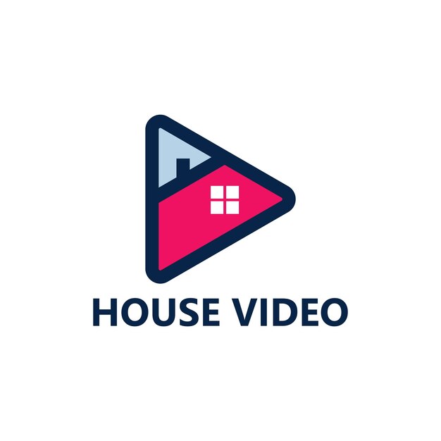 Diseño de plantilla de logotipo de video de casa