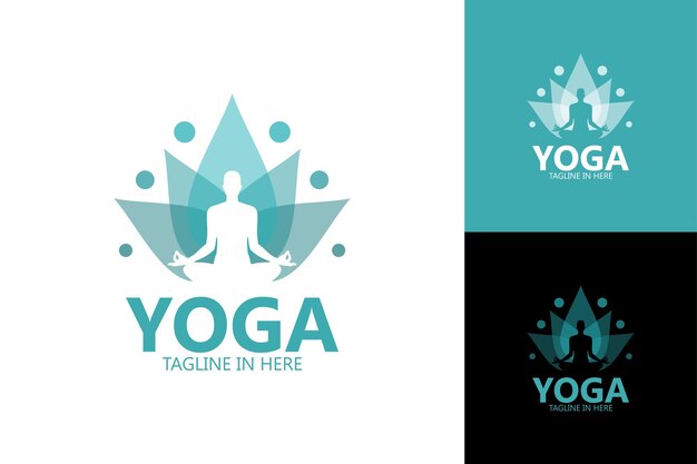 Diseño de plantilla de logotipo de yoga