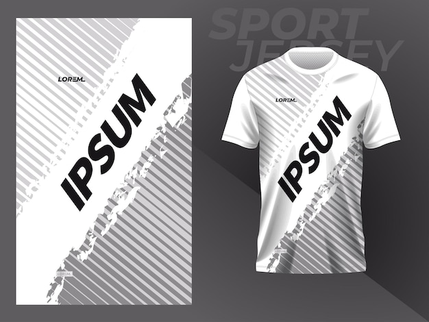 Diseño de plantilla de maqueta de jersey blanco para uniforme deportivo.