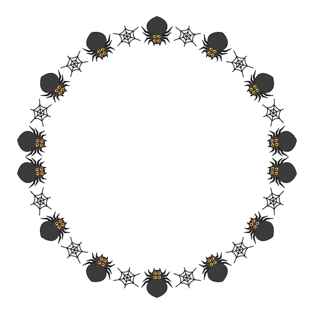 Diseño de plantilla de marco de Halloween dibujado a mano