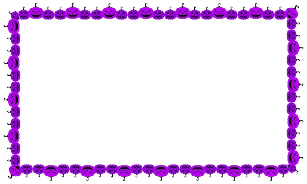 Diseño de plantilla de marco de Halloween dibujado a mano