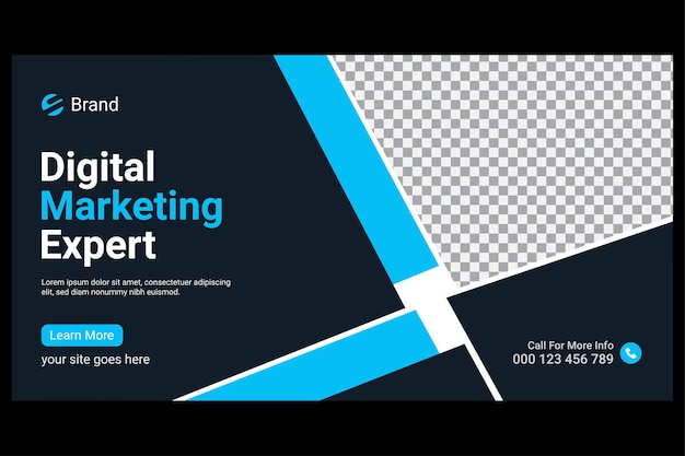 Diseño de plantilla de marketing digital y banner web vector gratuito