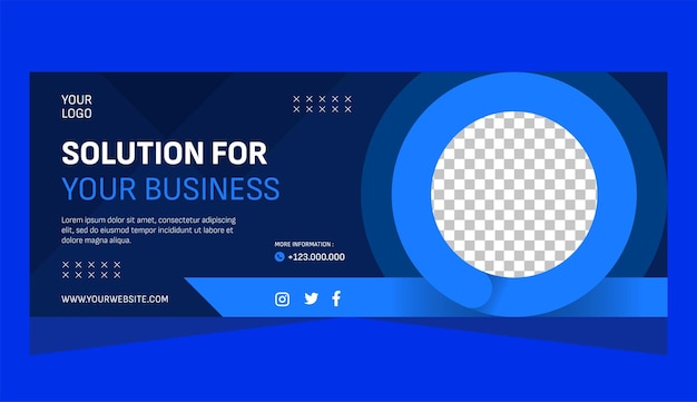 Diseño de plantilla de marketing empresarial de banner moderno