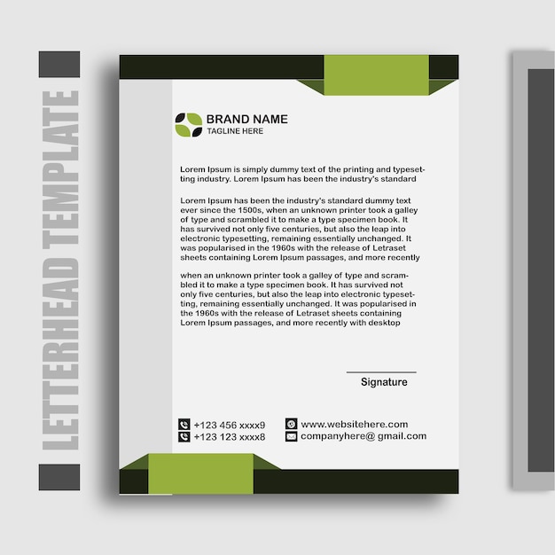 Diseño de plantilla de membrete corporativo con archivo editable listo para imprimir