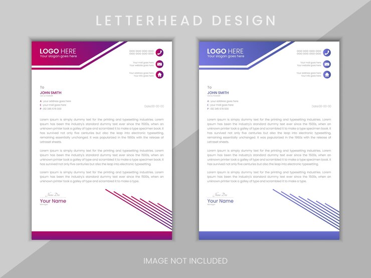 Diseño de plantilla de membrete corporativo y empresarial moderno vectorial