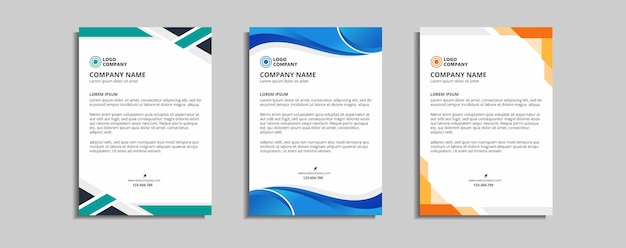 diseño de plantilla de membrete corporativo moderno