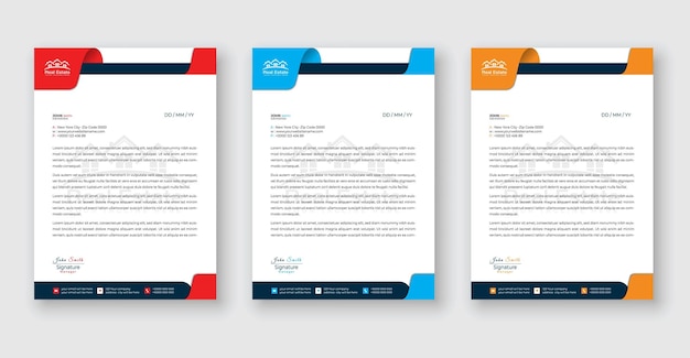Diseño de plantilla de membrete corporativo