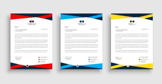 Diseño de plantilla de membrete corporativo