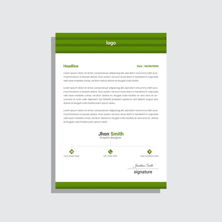 diseño de plantilla de membrete creativo profesional vectorial para su negocio