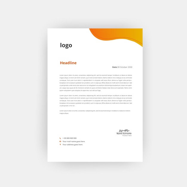 Diseño de plantilla de membrete creativo