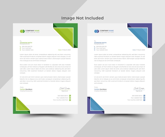 Diseño de plantilla de membrete de empresa corporativa limpio y profesional